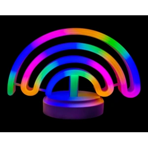 Neon Işıklı Gökkuşağı Masa Gece Lambası Pil+usb