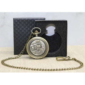 Özel Kutulu Tren Temalı Köstekli Saat Alk4670