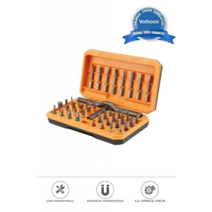 Profesyonel Tornavida Seti 40 Parça Çok Uçlu Kapsamlı Tamir Seti Gri