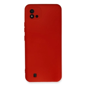 Realme C11 2021 Kılıf Nano İçi Kadife Silikon - Kırmızı