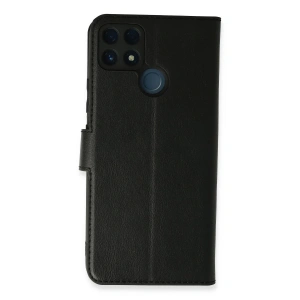 Realme C25 Kılıf Trend S Plus Kapaklı Kılıf - Siyah