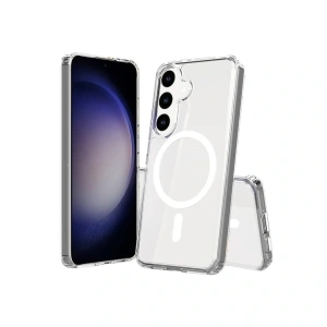 Samsung Galaxy S24 Plus Kılıf Magneticsafe Şeffaf Silikon - Şeffaf