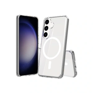 Samsung Galaxy S25 Fe Kılıf Magneticsafe Şeffaf Silikon - Şeffaf