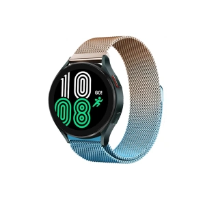 Watch 22mm Metal Mıknatıslı Kordon - Metalik Gold-mavi