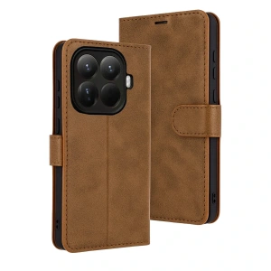 Xiaomi Mi 15t Pro Trend S Plus Kapaklı Kılıf - Taba