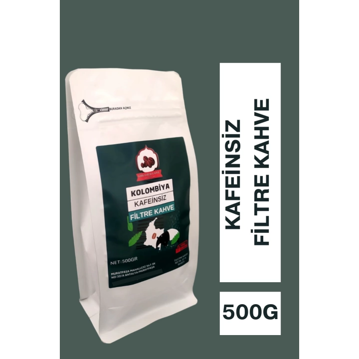 Kafeinsiz Filtre Kahve (Öğütülmüş Filtre Kahve) 500g