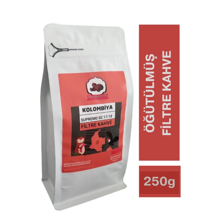 Kolombiya Filtre Kahve (Öğütülmüş Filtre Kahve) 250g