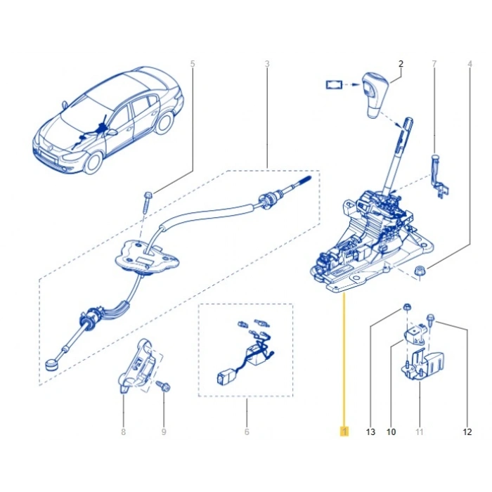 Otomatik Vites Kumanda Kolu Renault Fluence Megane 3 341042088R MAİS