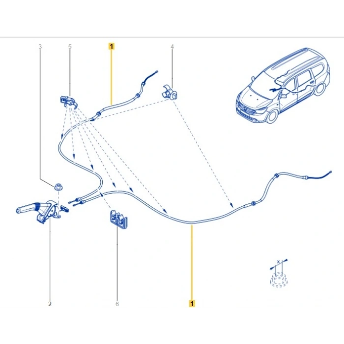 El Fren Teli (Halatı) Dacia Dokker Lodgy 364007536R MAİS