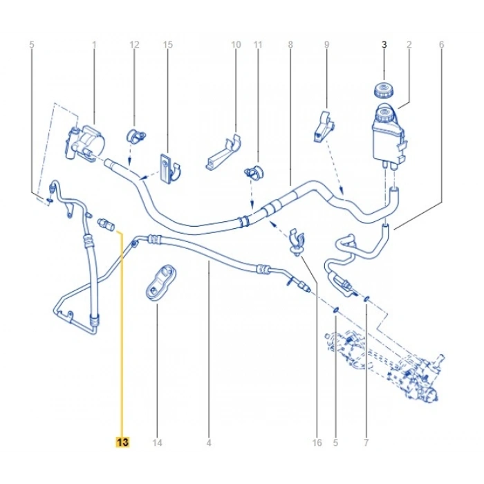 Hidrolik Direksiyon Pompa Müşürü Renault Clio 2 Kangoo Megane 1 Laguna 1 497610324R MAİS