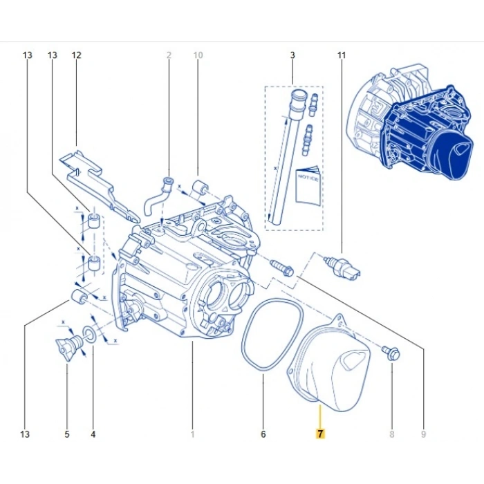 Şanzıman Arka Sac Kapak Renault Megane 2 8200297214 MAİS