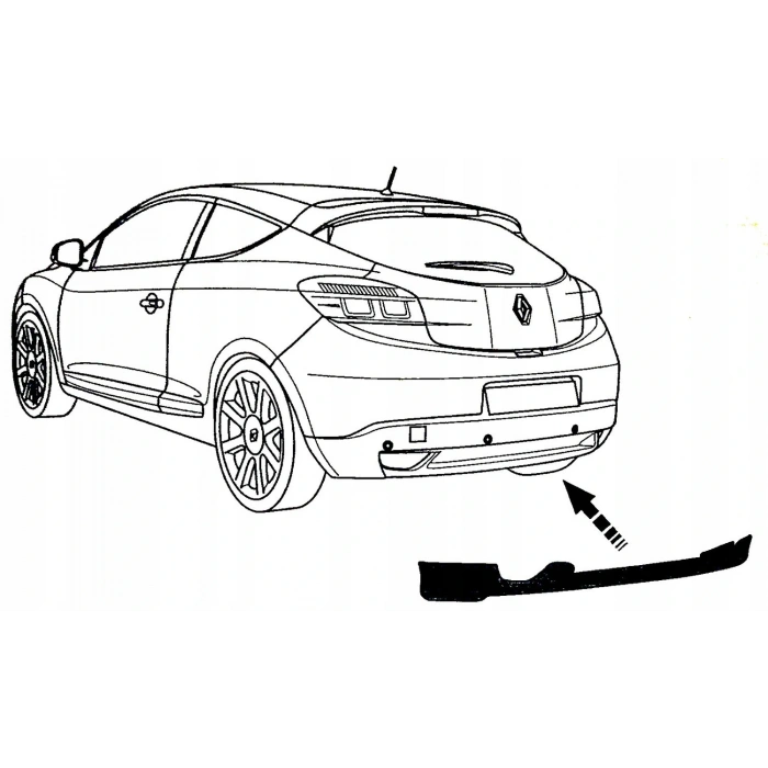 Arka Tampon Alt Spoiler Renault Megane 3 Coupe 7711425234 MAİS