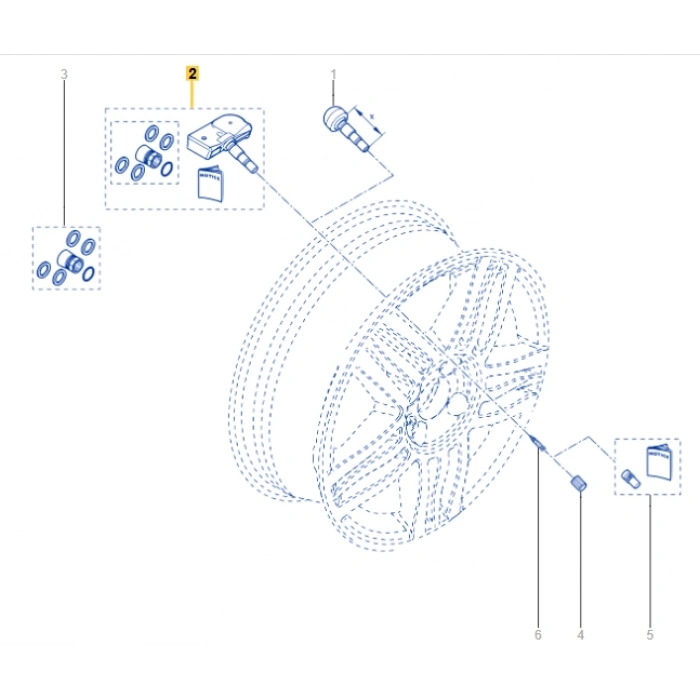 Lastik Basınç Sensörü Kaptörü Renault Megane 2 Scenic 2 407005578R ORJİNAL
