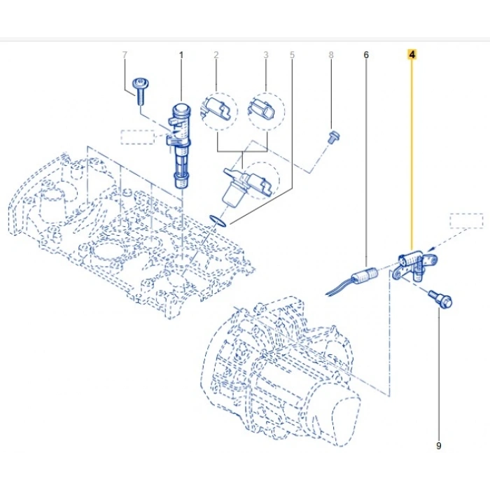 Manyetik Kaptör Krank Devir Sensörü Renault Megane 1 Clio 2 1.6 8V K7M 8200647554 MAİS