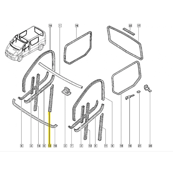 Ön Cam Fitili Renault Trafic 2 7700313524 MAİS