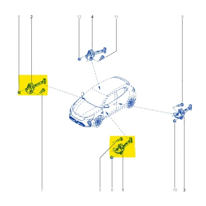 Ön Kapı Gergisi Renault Clio 5 804306575R ORJİNAL