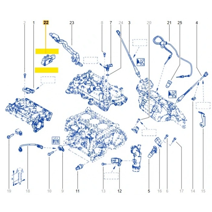 Partikül Filtresi Fark Basınç Kaptörü Renault Clio 5 Captur Megane 4 1.0 1.3 Tce H4D H5H 227707094R ORJİNAL