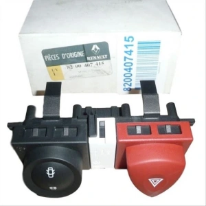 Dörtlü Flaşör Merkezi Kilit Düğmesi (Butonu) Renault Megane 2 8200407415 MAİS