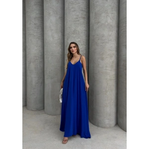 Aerobin uzun elbise saks mavisi pt