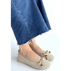 Cear Bej Deri Tozu Süet Babet Ayakkabı