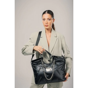 Enya Siyah Cilt Omuz Çantası