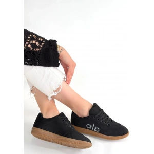 Lendo Siyah Süet Bağcıklı Spor Ayakkabı