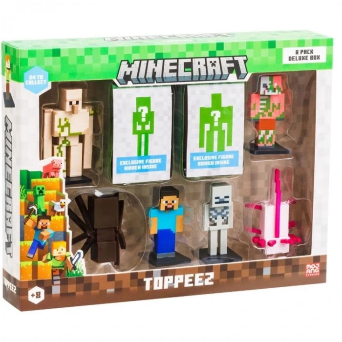NECO MINECRAFT MC2070 TOPPEEZ 3D FİGÜR KALEM BAŞLIĞI 8 Lİ DELÜKS SET 8+