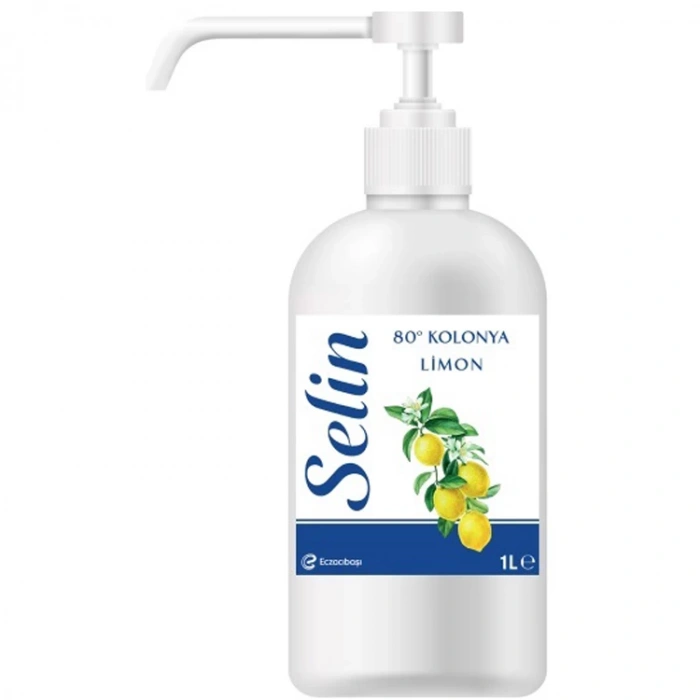 SELİN LİMON KOLONYASI POMPALI SPREY PÜSKÜRTMELİ 80 DERECE 1Lt.