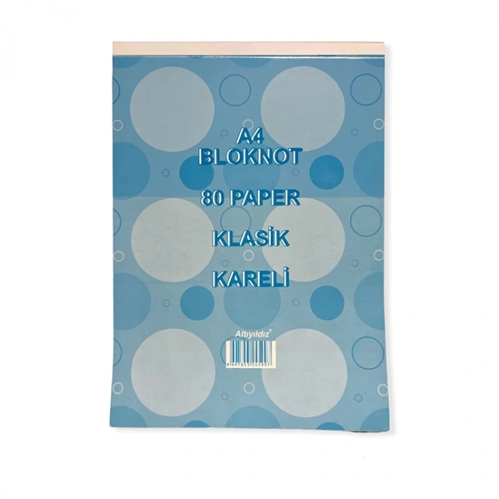 ALTINYILDIZ KARTON KAPAK  A4  BLOKNOT KARELİ 80YP