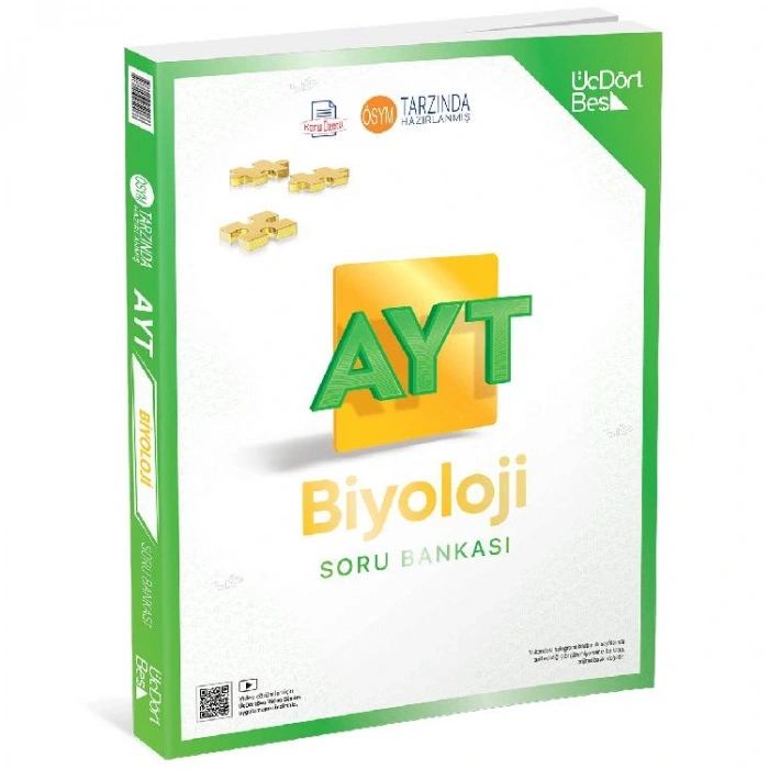 ÜÇDÖRTBEŞ AYT BİYOLOJİ SORU BANKASI - ÖSYM TARZINDA