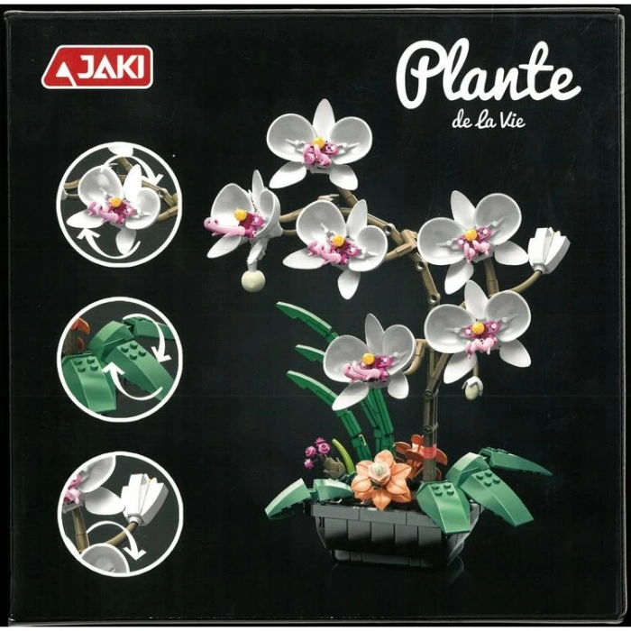 VAGONLIFE JAKI JK29012 BEYAZ ORKİDE SAKSIDA 581 PARÇA BLOCK OYUNCAK 8+