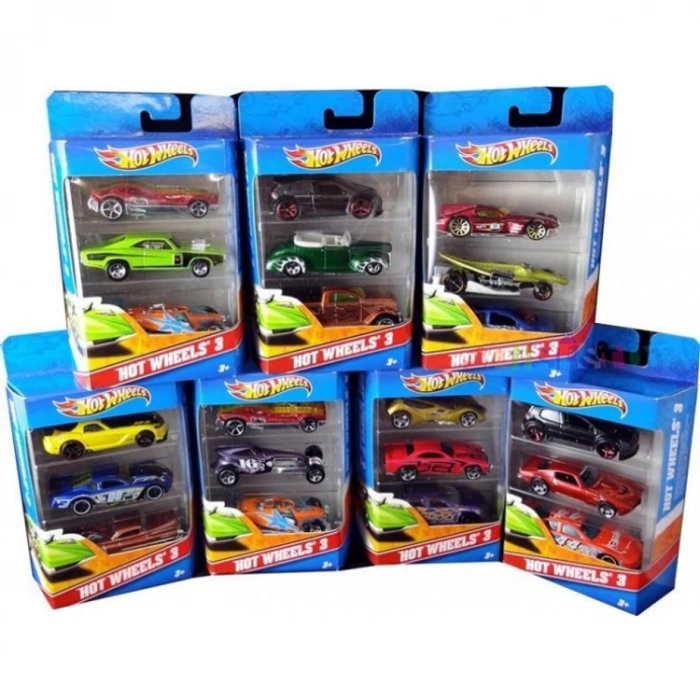 MATTEL K5904 HOT WHEELS ÜÇLÜ ARABA SETİ