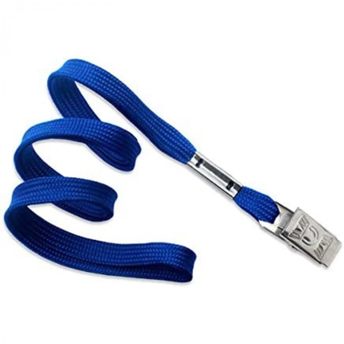 KRAF 510G METAL KLİPSLİ KART ASKI İPİ  MAVİ