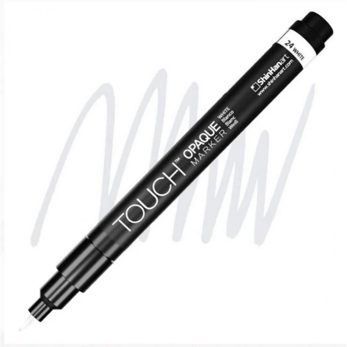 TOUCH OPAQUE SU BAZLI MARKER KALEM 0.4 - 0.7 mm - EXTRA  FINE PACK WHITE 24 - SH8610003-2032