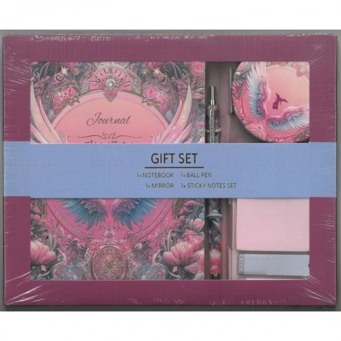 VICTORIAS JOURNALS 124-2074 SERT KAPAK 13x18cm 100 GR. 128 SAYFA DEFTER+AYNA+KALEM+POST IT - KUTULU SET