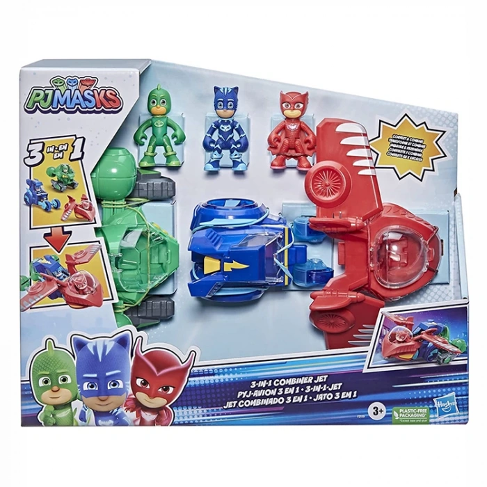 HASBRO F2119 PJ MASKELİLER 3Ü 1 ARADA SÜPER JET OYUN SETİ