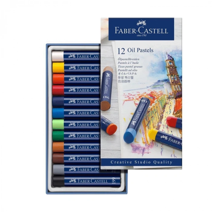 FABER CASTELL 127012 CREATİVE STUDIO YAĞLI PASTEL BOYA 12 RENK
