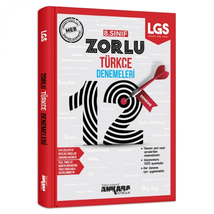 ANKARA 8,SINIF TÜRKÇE 12 ZORLU DENEME