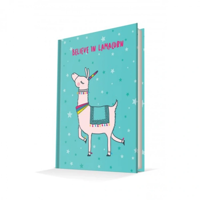 DEFFTER SPRING 2021 / LAMACORN 14X20 SERT KAPAK ÇİZGİLİ DEFTER 96 YP