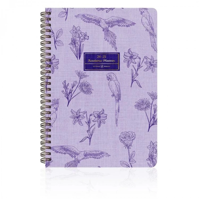 VICTORIAS JOURNALS 1801 SPİRALLİ A5 2024-2025  AKADEMİK AJANDA