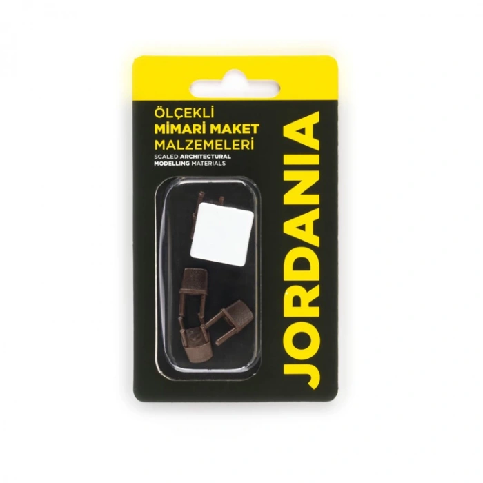JORDANIA MAKET JE07-E4055 KARE MASA 4 SANDALYE KAHVERENGİ 1/050