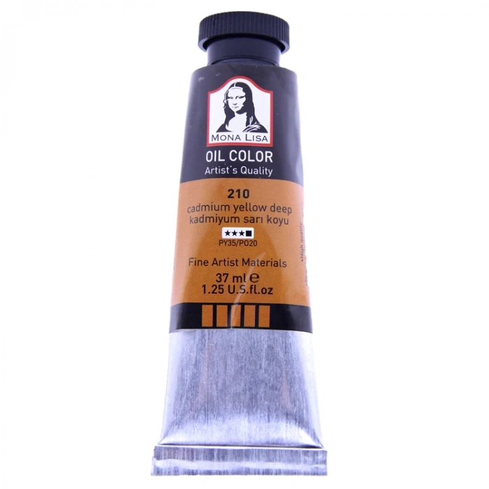 MONALİSA YAĞLI BOYA 37 ML TÜP  MO037-210 KADMİYUM SARI KOYU