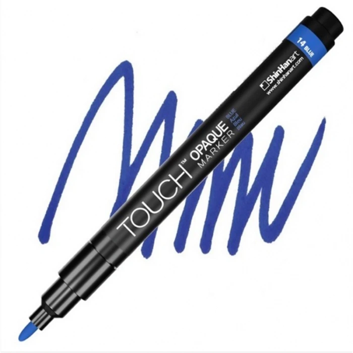TOUCH OPAQUE SU BAZLI MARKER KALEM 0.8-1.3mm - FINE PACK BLUE 14 - SH8613003-2007