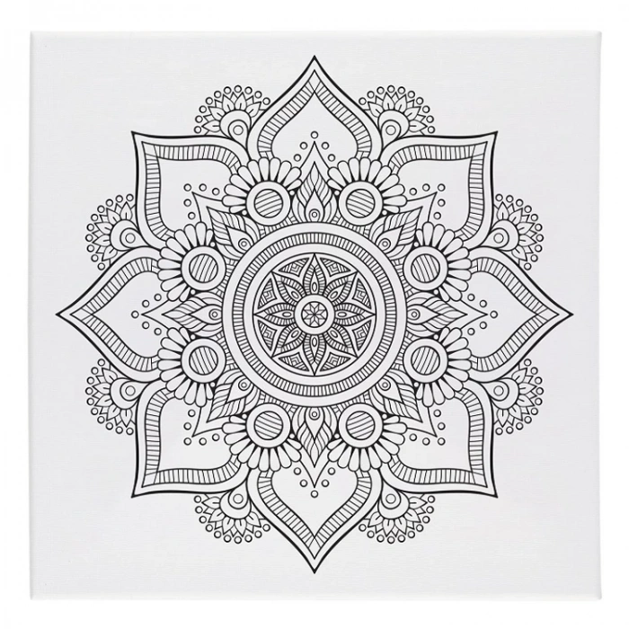 CEOART  40X40 MANDALA CANVAS TUVAL CEO-MT0007 MODEL1 YUVA