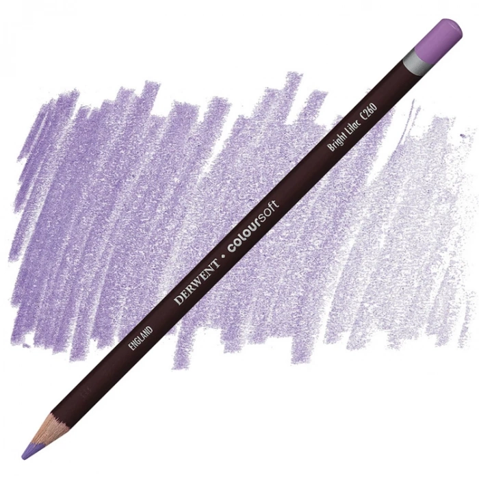 DERWENT COLOURSOFT - YUMUŞAK KURUBOYA KALEMİ-  BRIGHT LILAC C260