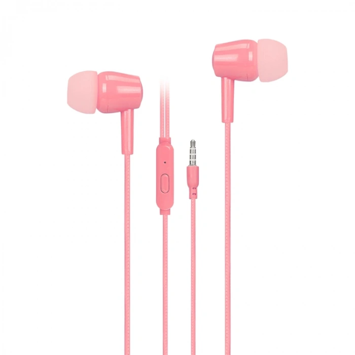 ASONİC AS1 MOBİL TELEFON UYUMLU KULAKİÇİ MİKROFONLU KULAKLIK PEMBE