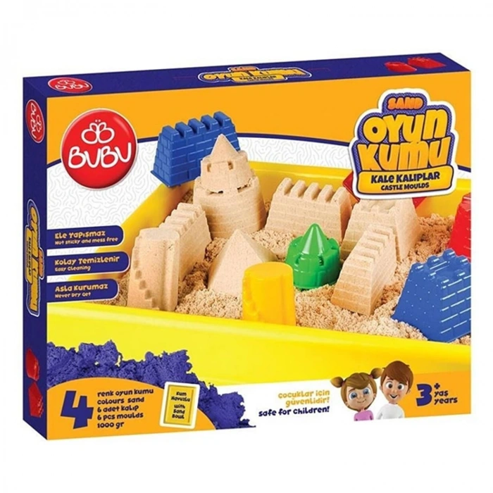 BU-BU KU0051 OYUN KUMU BÜYÜK HAVUZLU KALE KALIPLAR 1000 GR.