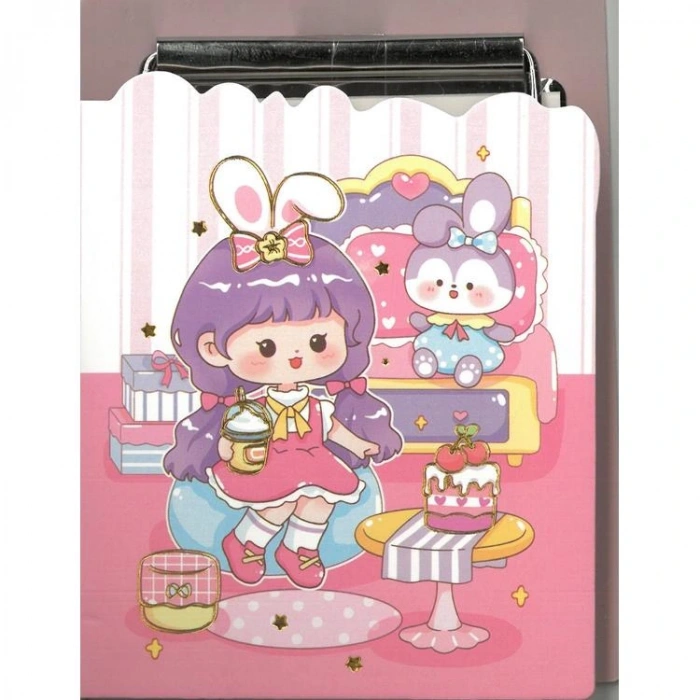 MİKRO NT-19 CUTE GIRL MİNİ SEKTERETLİK NOT DEFTERİ ÇİZGİLİ - TEKLİ