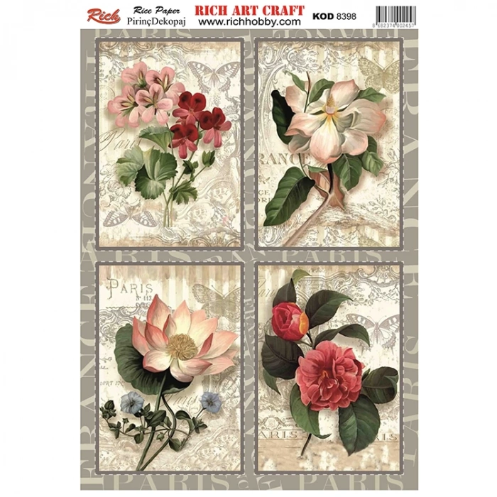RİCH 8398 PİRİNÇ DEKOPAJ KAĞIDI