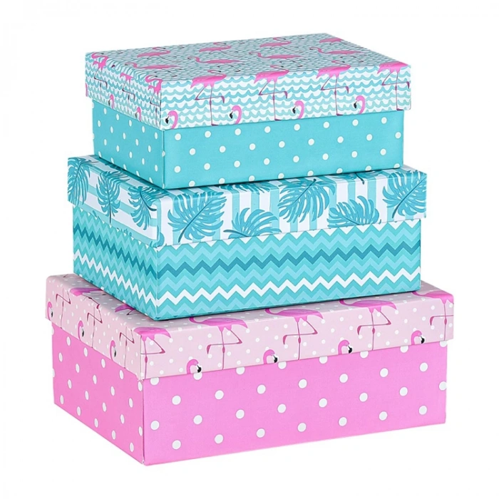 MİKRO MBX-4225-B FLAMİNGO DİKDÖRTGEN HEDİYE KUTUSU 160x230x90 mm - TEKLİ